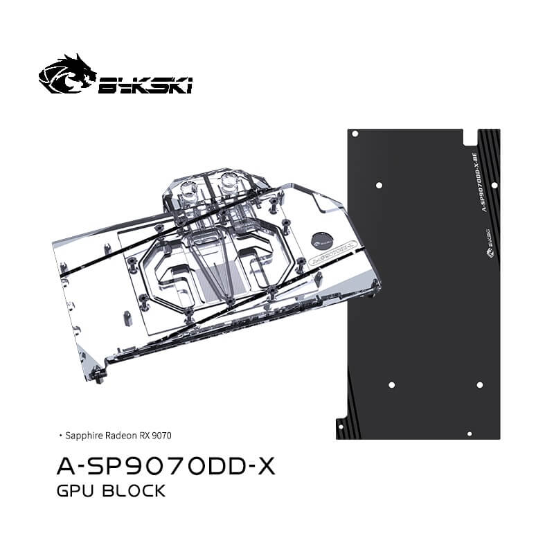 BYKSKI RX 9070 Sapphire Pulse with Backplate