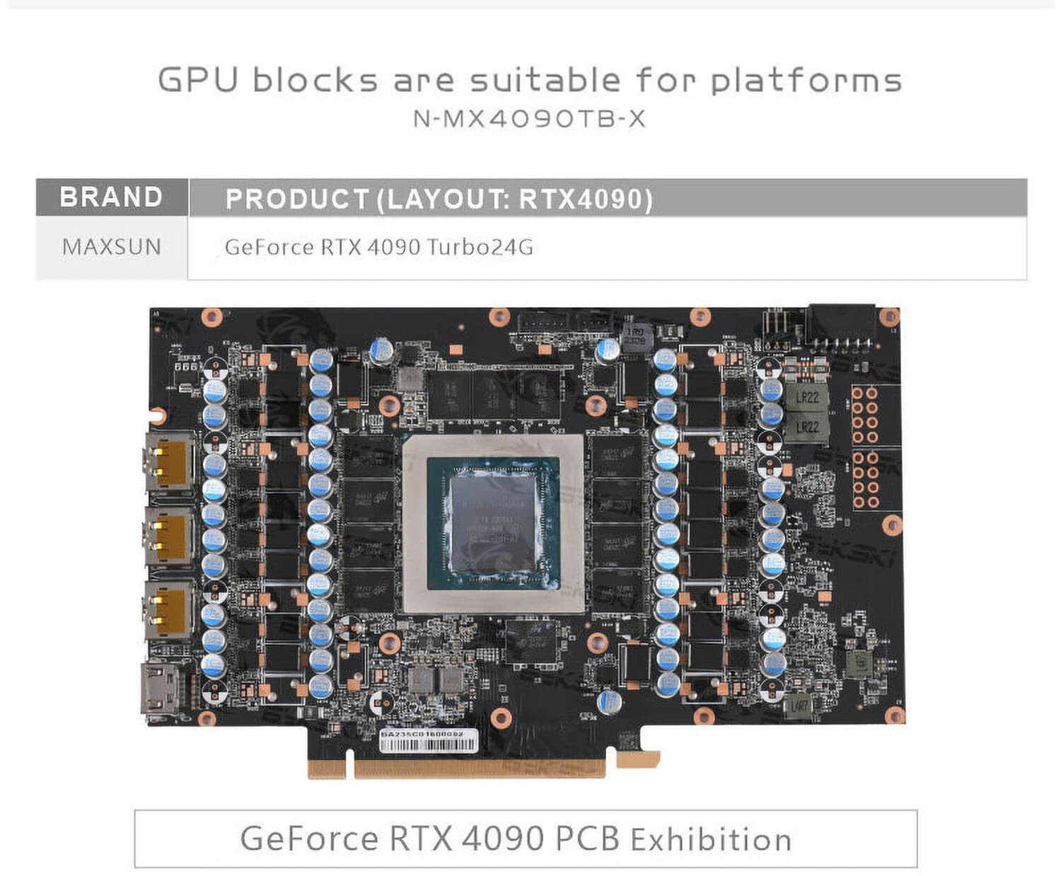 Gainward / Palit / Maxsun RTX 4090 (incl. Backplate)