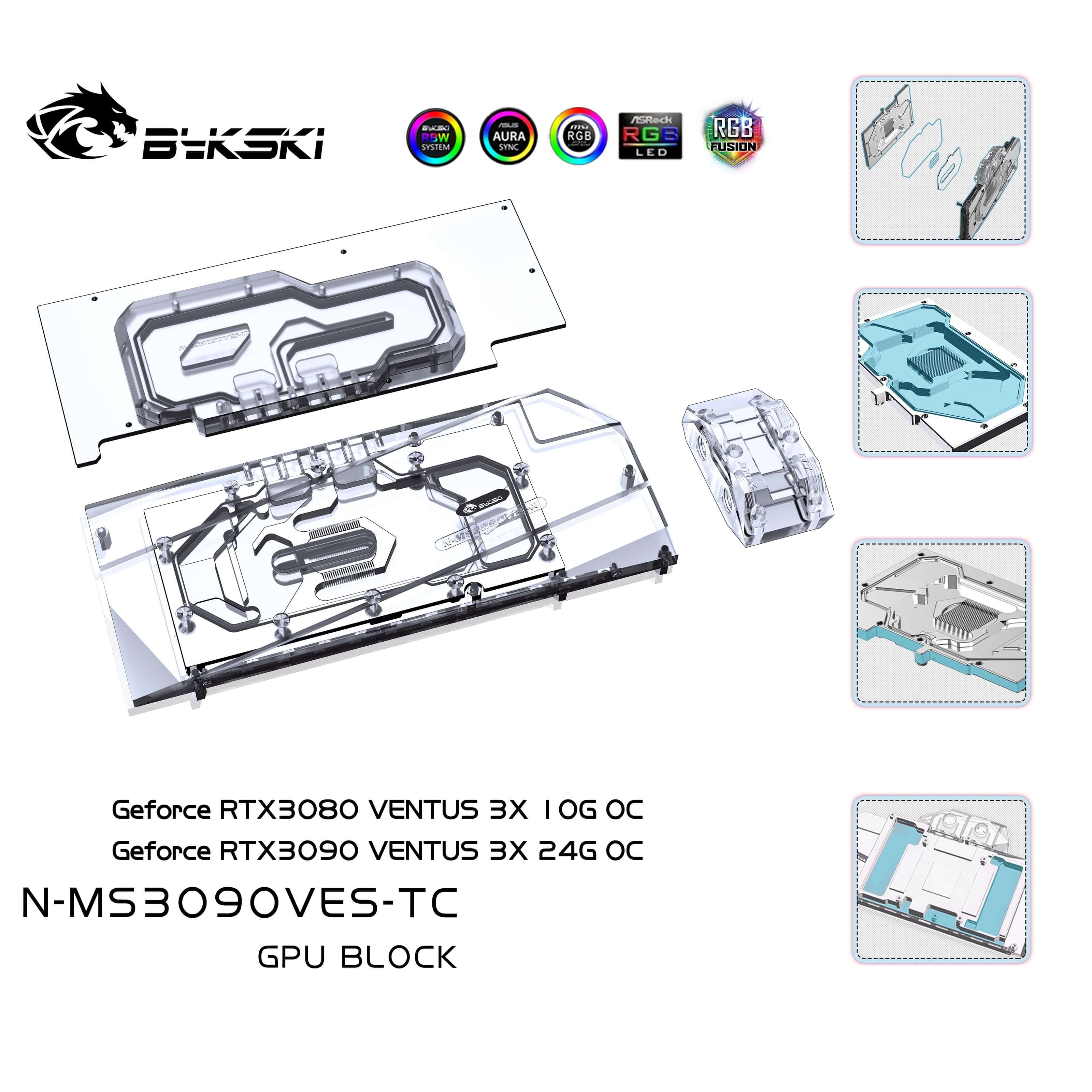 MSI 3080 / 3090 Ventus 3X OC V2 (active Backplate)